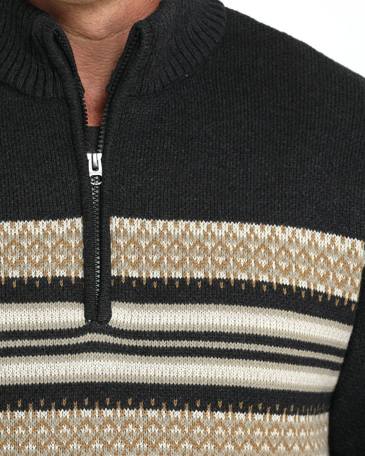 Cinch - Men's 1/4 Zip Lined 5 Gauge Sweater