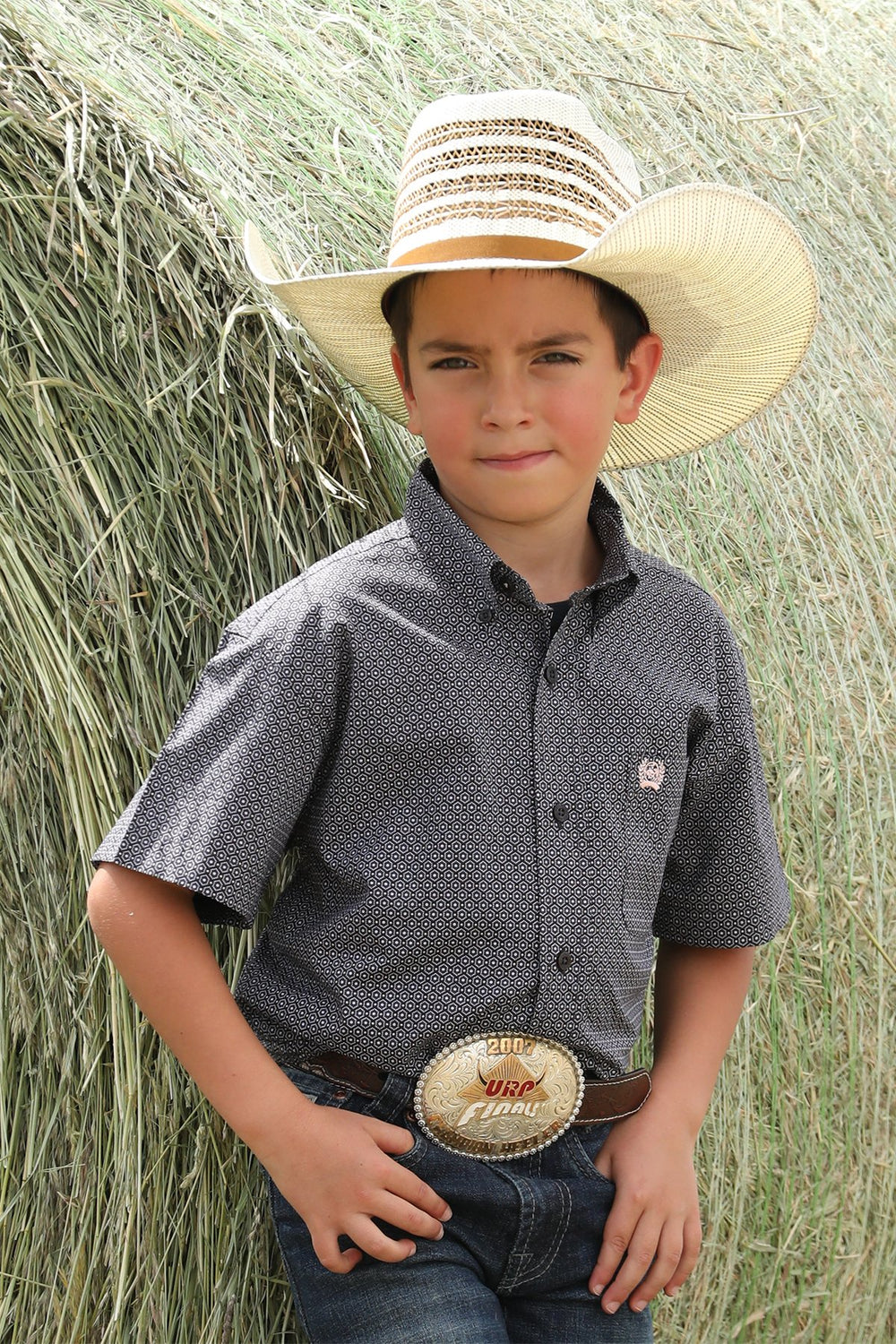 Cinch - Boy's Short Sleeve Plain Weave Print