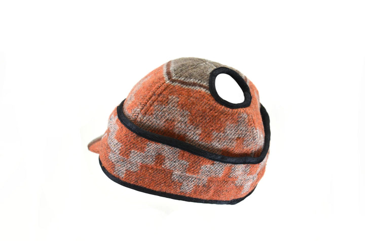 Crown Cap - Ladies Navajo Wool Blend Railroad Hat with Ponytail Hole