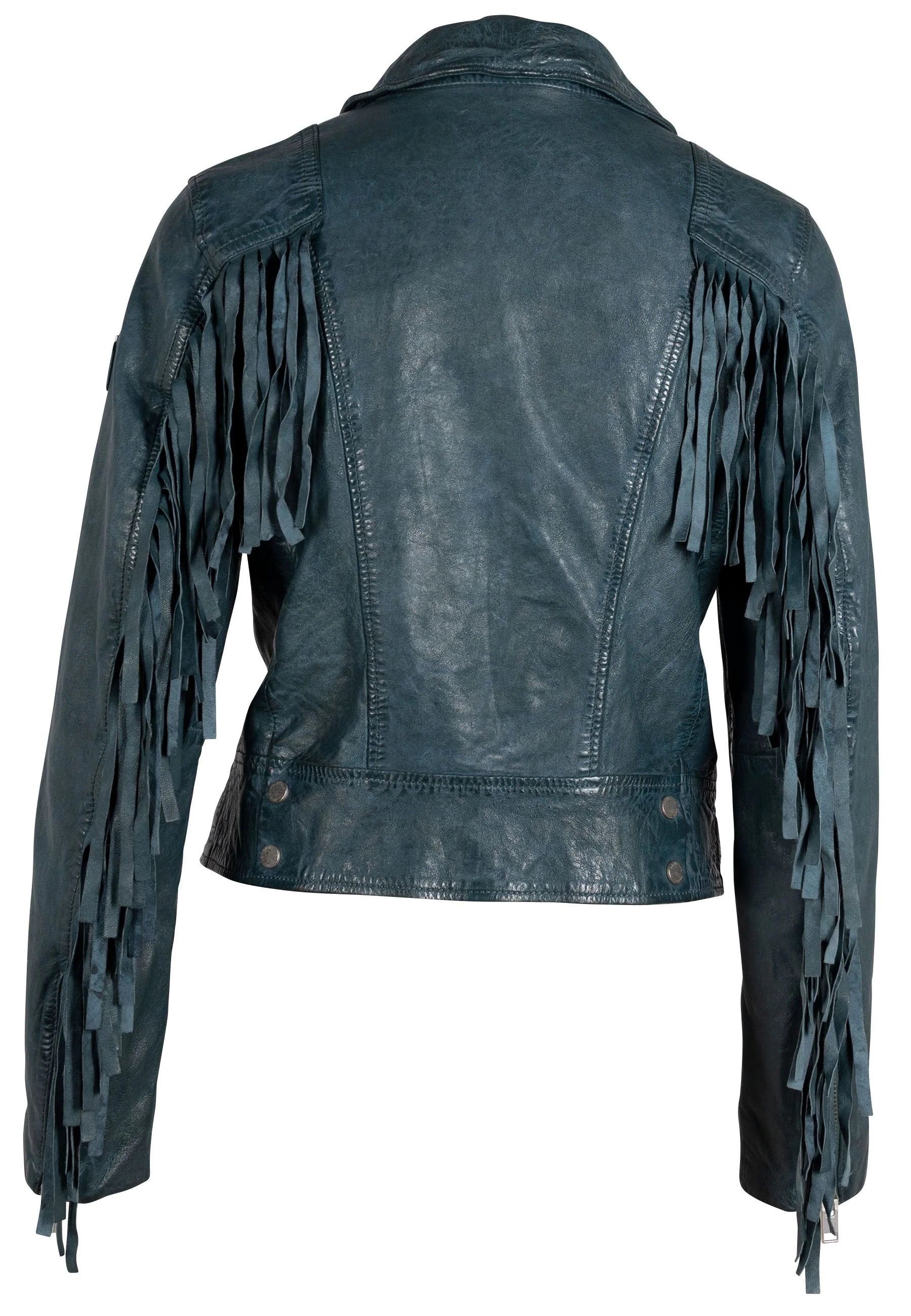 Mauritius - Women's Zoe Leather Jacket - Teal
