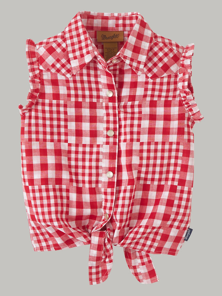 Wrangler - Girl's Picnic Tie Front Shirt