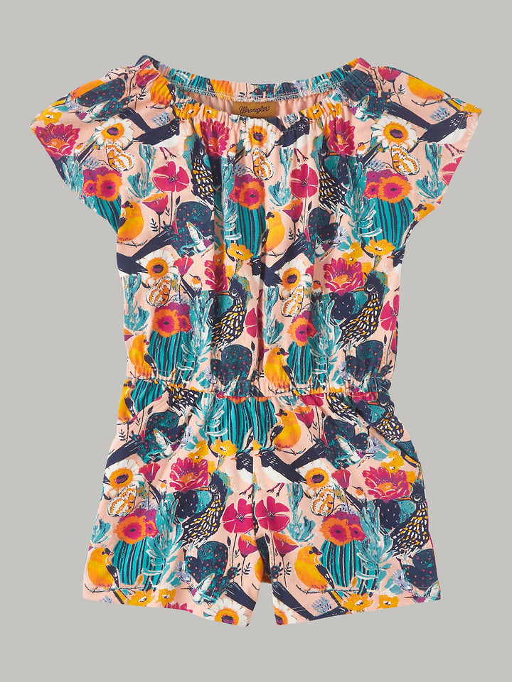 Wrangler - Girl's Desert Cactus Cap Sleeve Romper