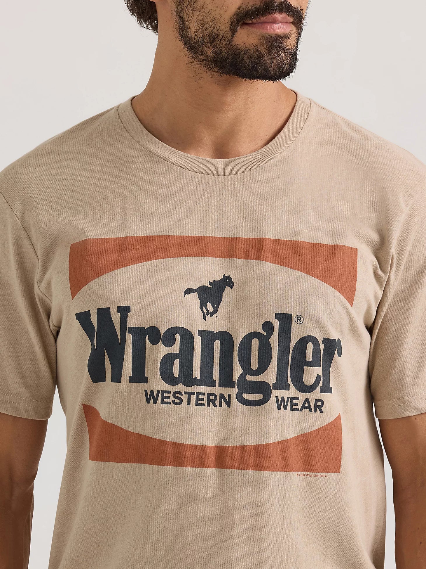 Wrangler - Men's Short Sleeve Tee Graphic Regular Fit Beige