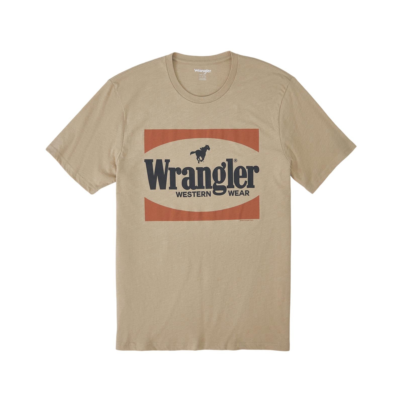 Wrangler - Men's Short Sleeve Tee Graphic Regular Fit Beige