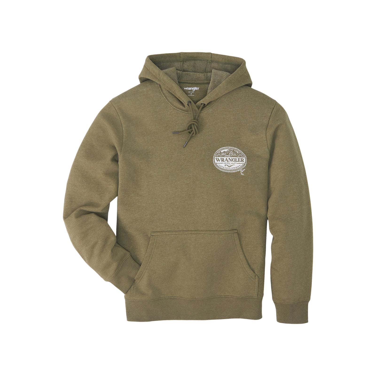 Wrangler - Men's Hoodie Pullover Regular Fit Green
