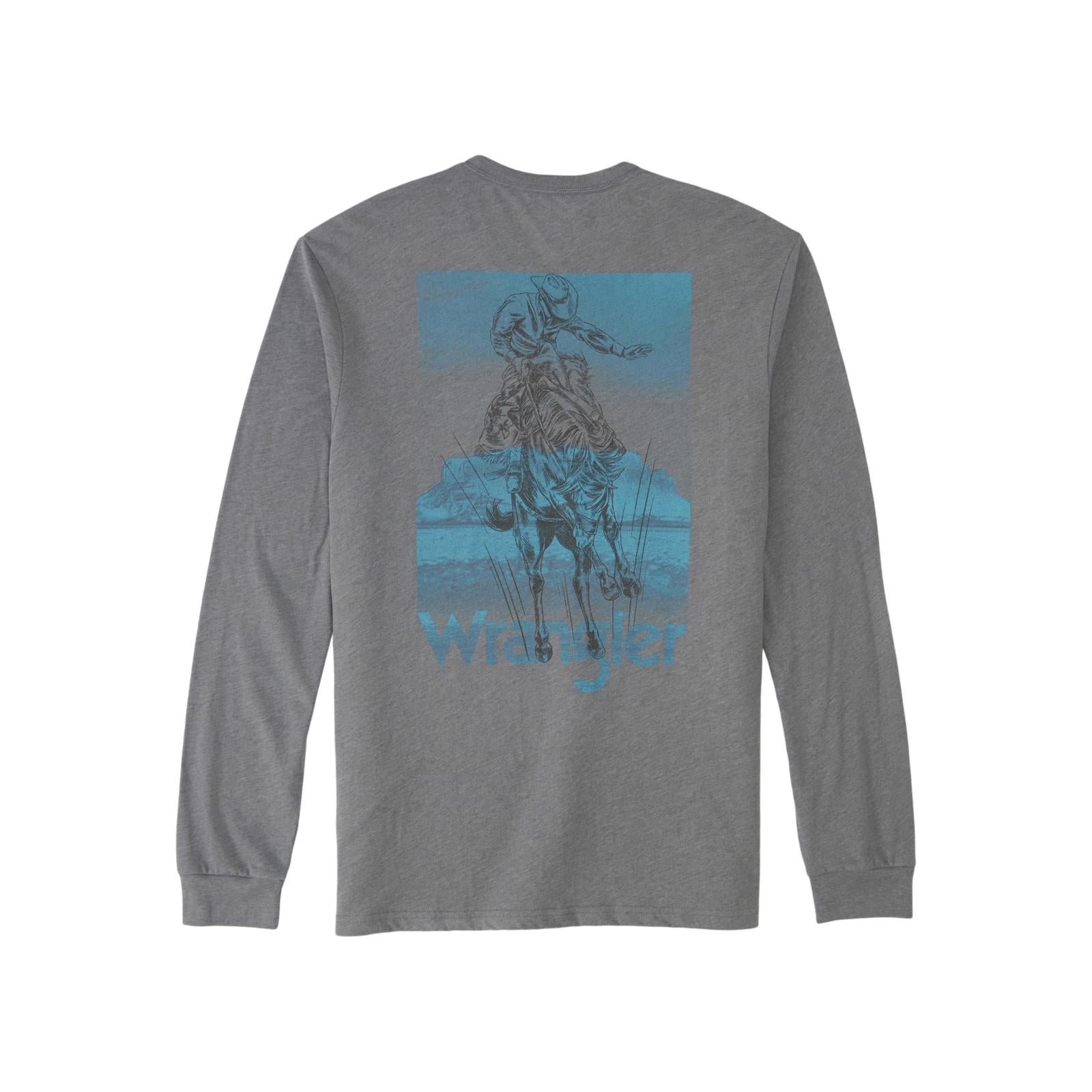 Wrangler - Men's Long Sleeve Tee Graphic Regular Fit Graphite Heather