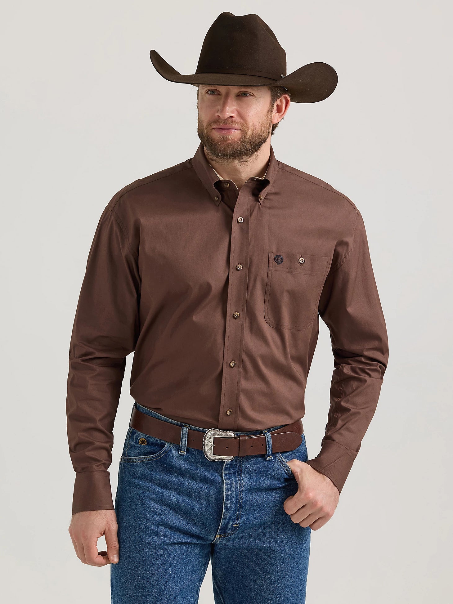 Wrangler - Men's Long Sleeve Button Down George Strait