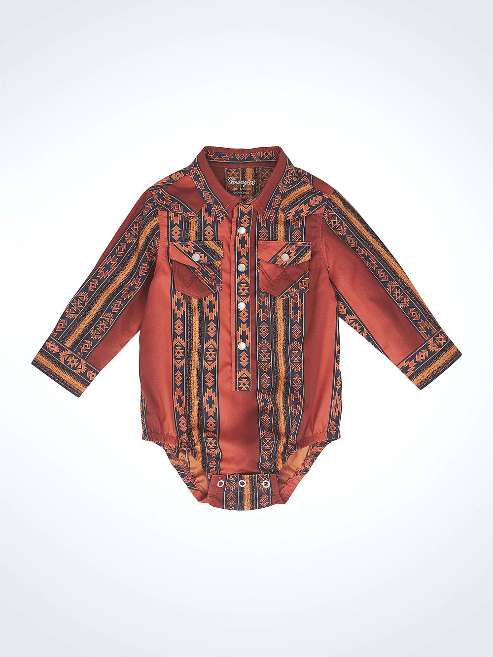 Wrangler - Baby Long Sleeve Western Snap Bodysuit