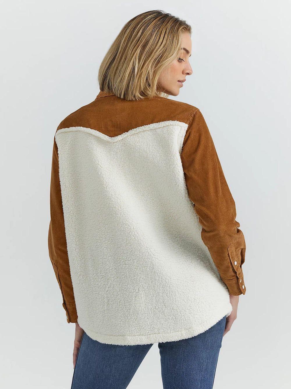 Wrangler - Women's Shirt Jacket Corduroy Yoke Sherpa