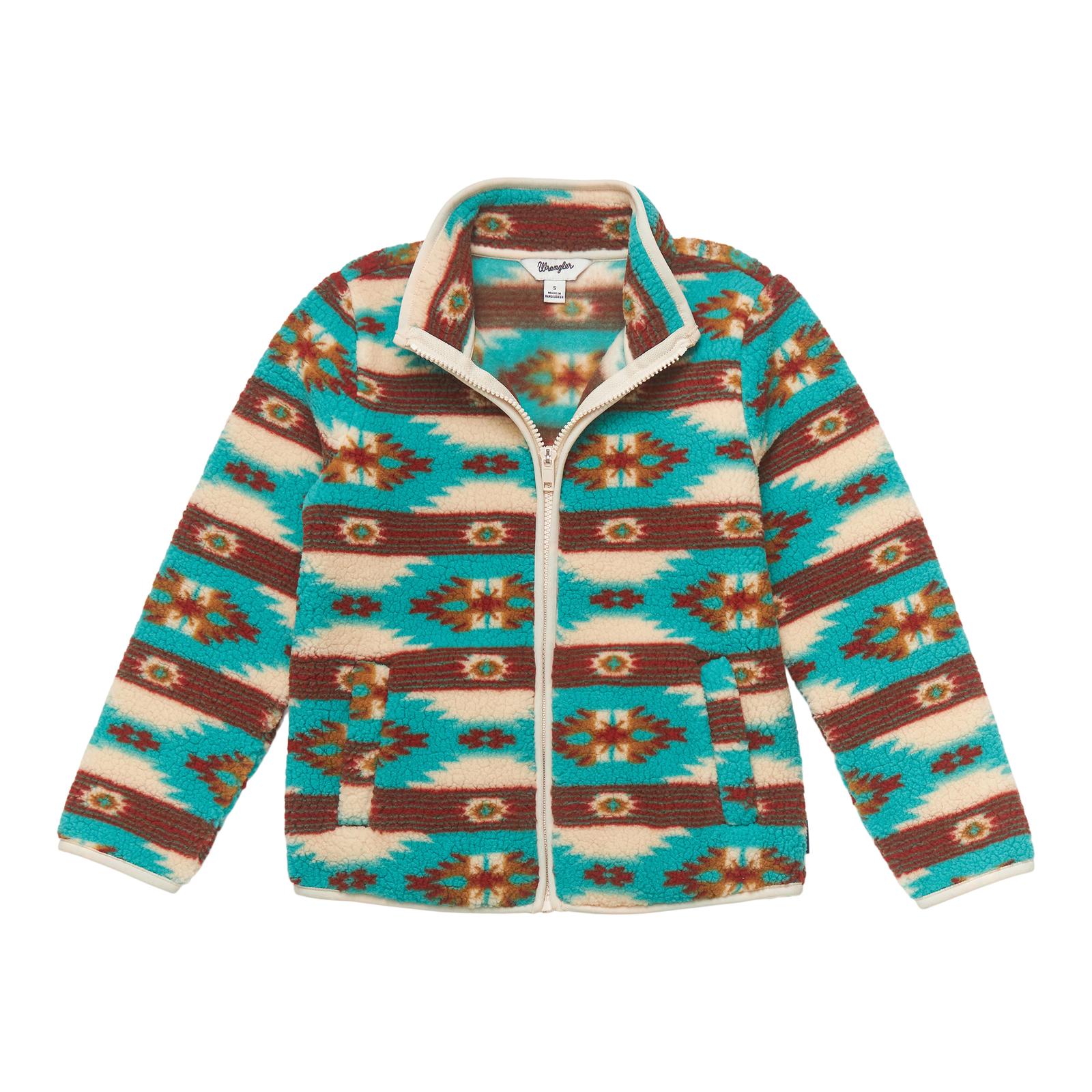 Wrangler - Girl's Southwestern Sherpa Full Zip Jacket