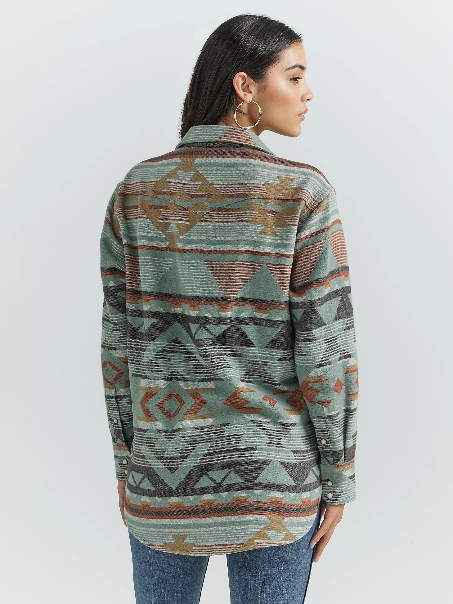 Wrangler - Women's Shirt Retro Vintage Boyfriend Green