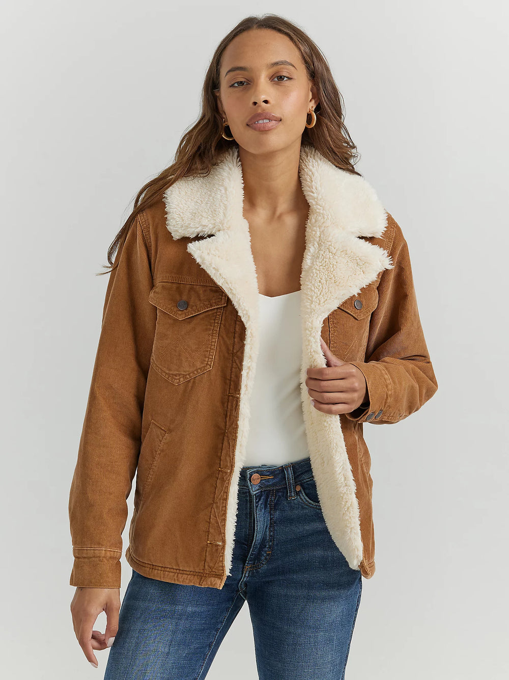 Wrangler - Women's Coat Western Sherpa Lined Corduroy (L&XL Only)