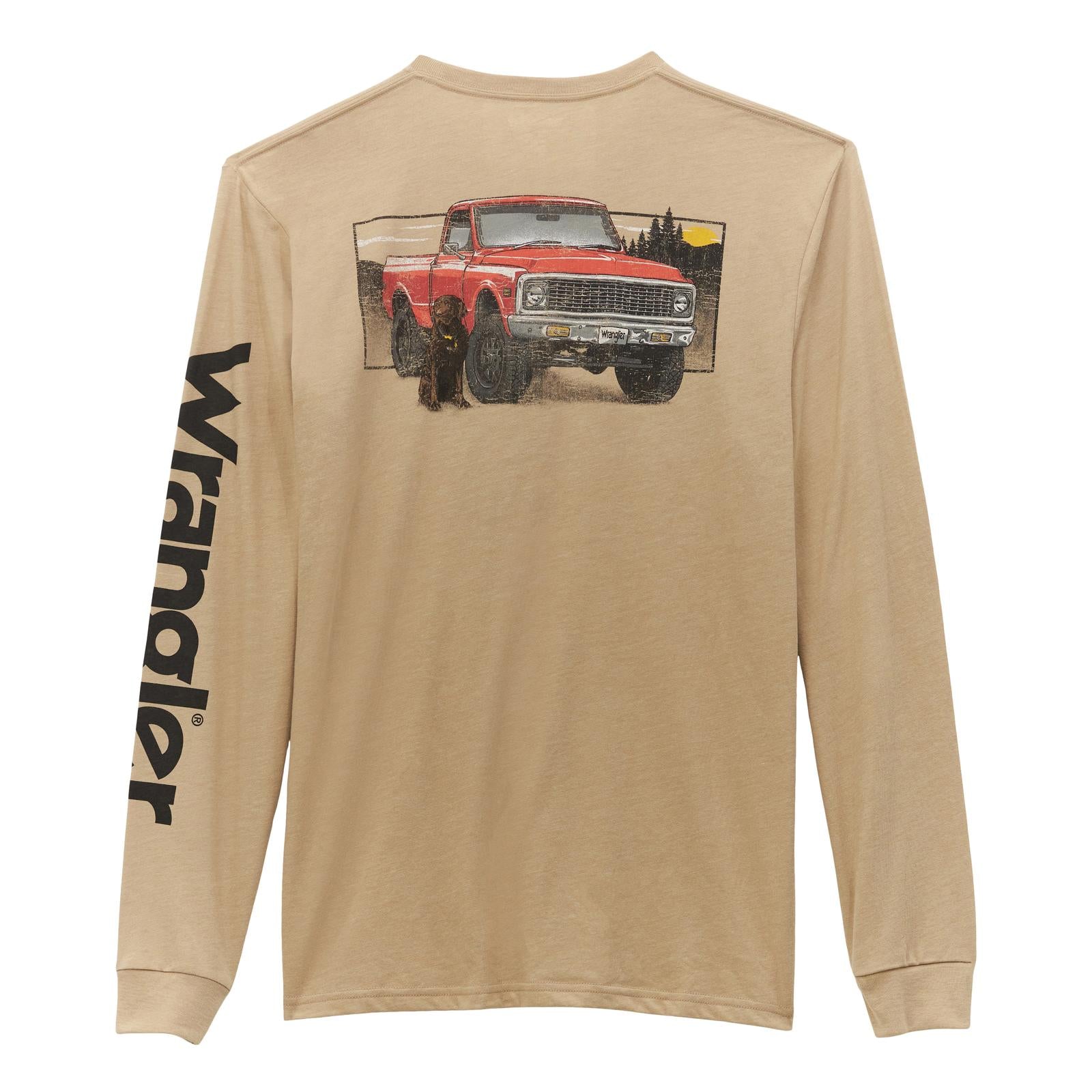 Wrangler - Men's Long Sleeve Tee Truck Back Graphic (S&XL Only)