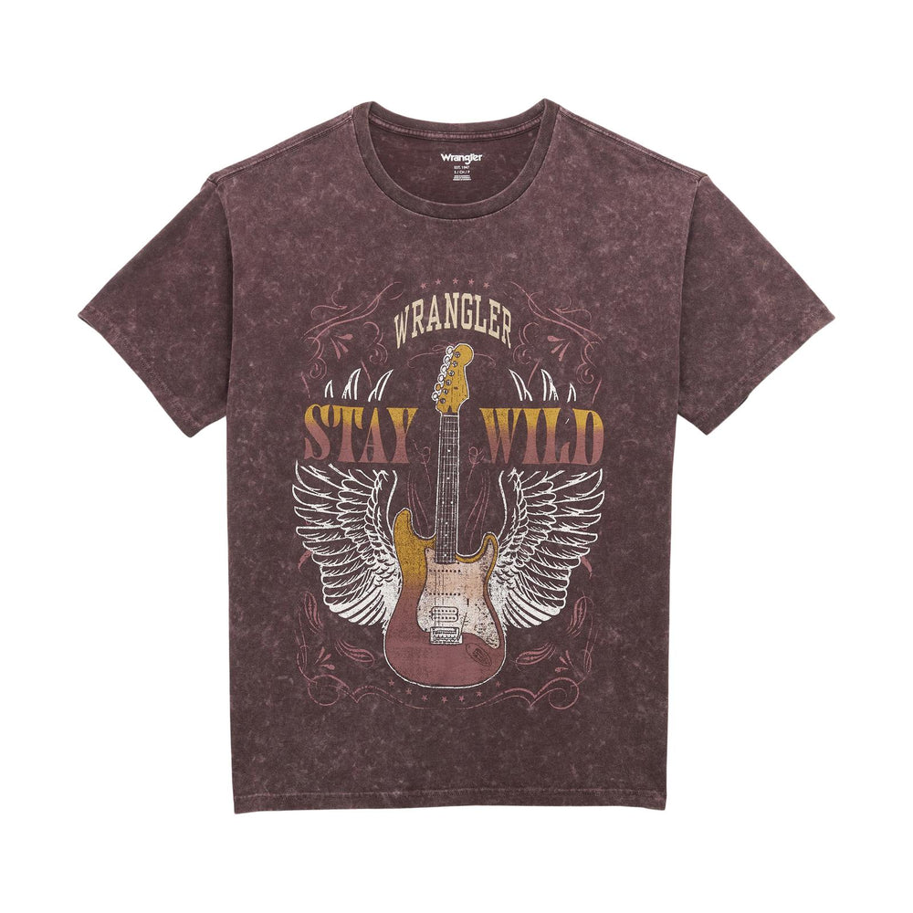 Wrangler - Women's Short Sleeve Tee Acid Wash Oversized