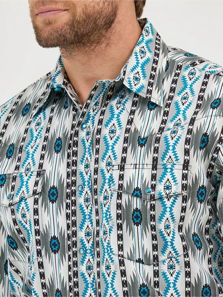 Wrangler - Men's Long Sleeve Checotah Western Shirt - Classic Fit - Multi