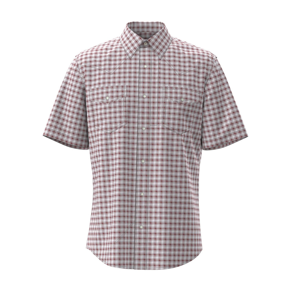 Wrangler - Men's Short Sleeve Red Performance Shirt Classic Fit