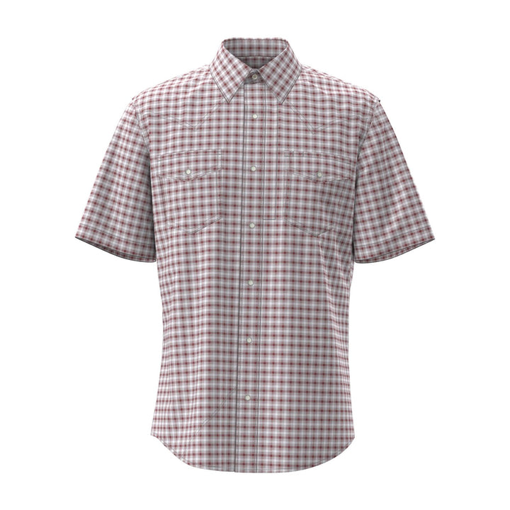 Wrangler - Men's Short Sleeve Red Performance Shirt Classic Fit