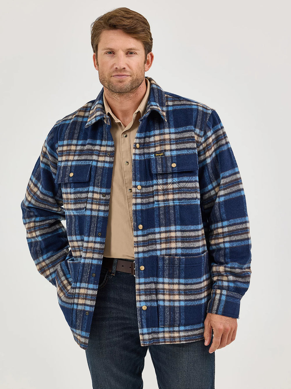 Wrangler - Men's Quilt Lined Flannel Shirt Jacket