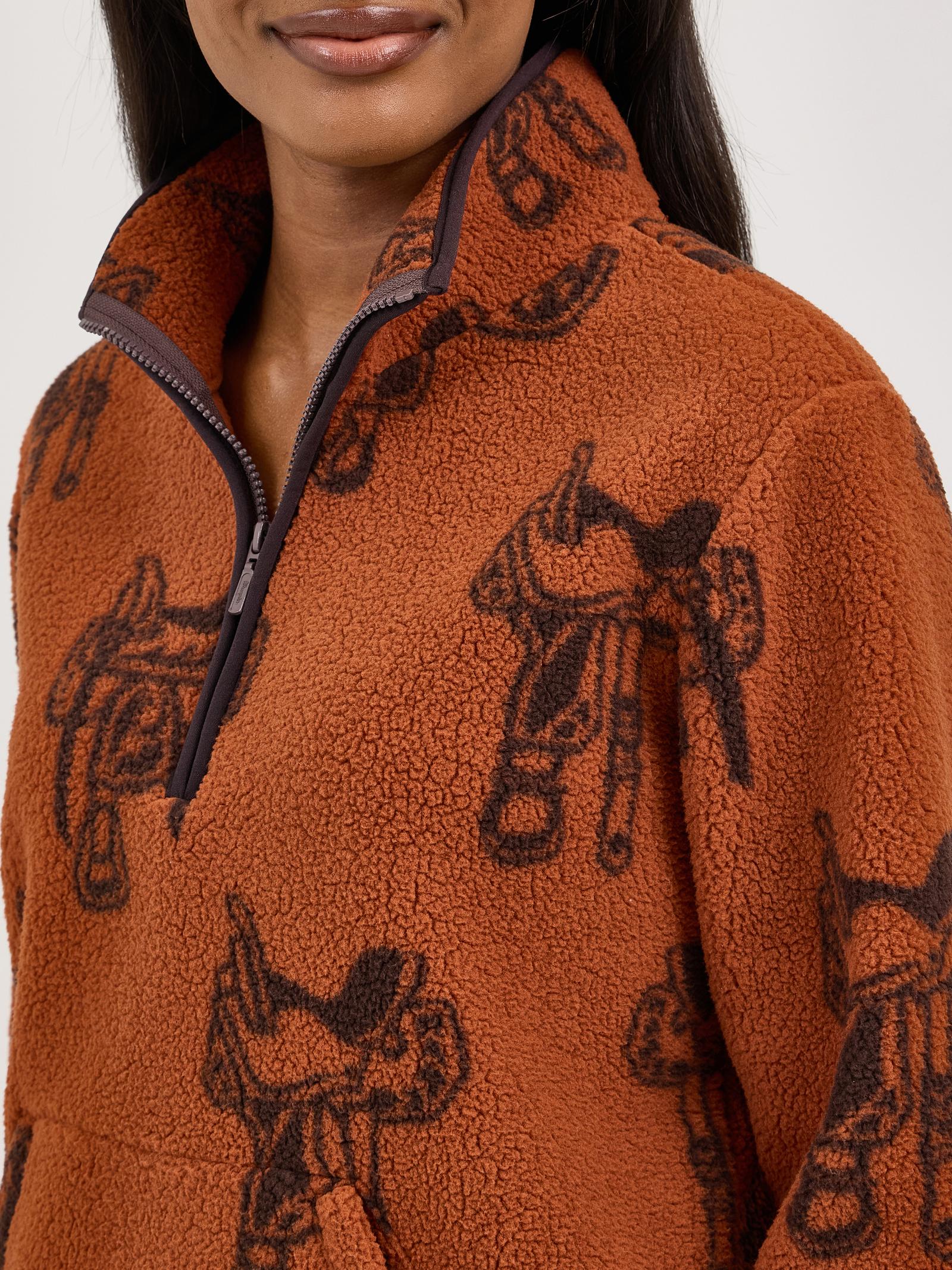 Wrangler - Women's Retro Punchy Sherpa Zip Pullover