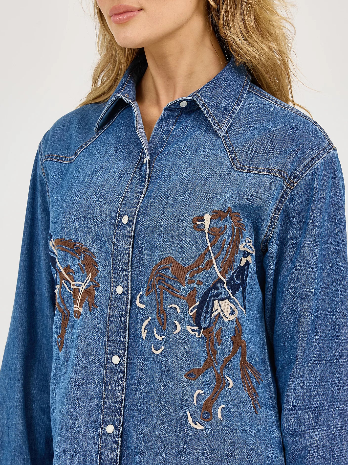 Wrangler - Women's Retro Boyfriend Snap Shirt