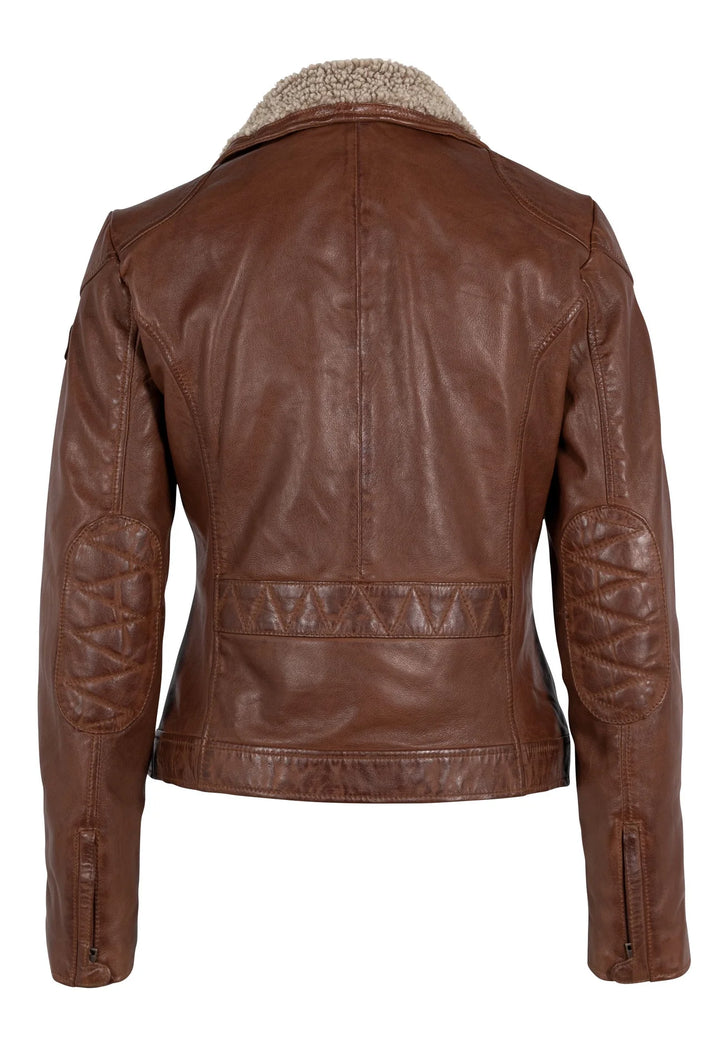 Mauritius - Jenja CF Leather Jacket - Dark Cognac