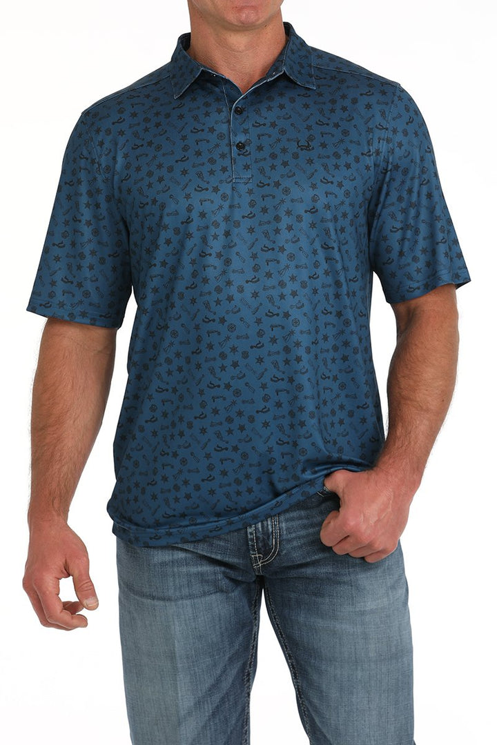 Cinch - Men's Spur Print Polo