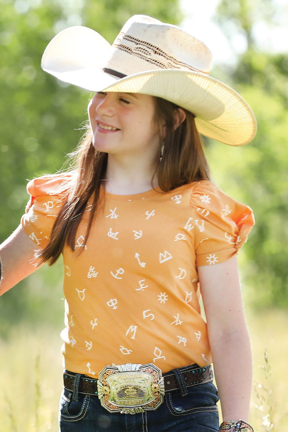 Cinch - Girls Puff Sleeve Jersey Tee