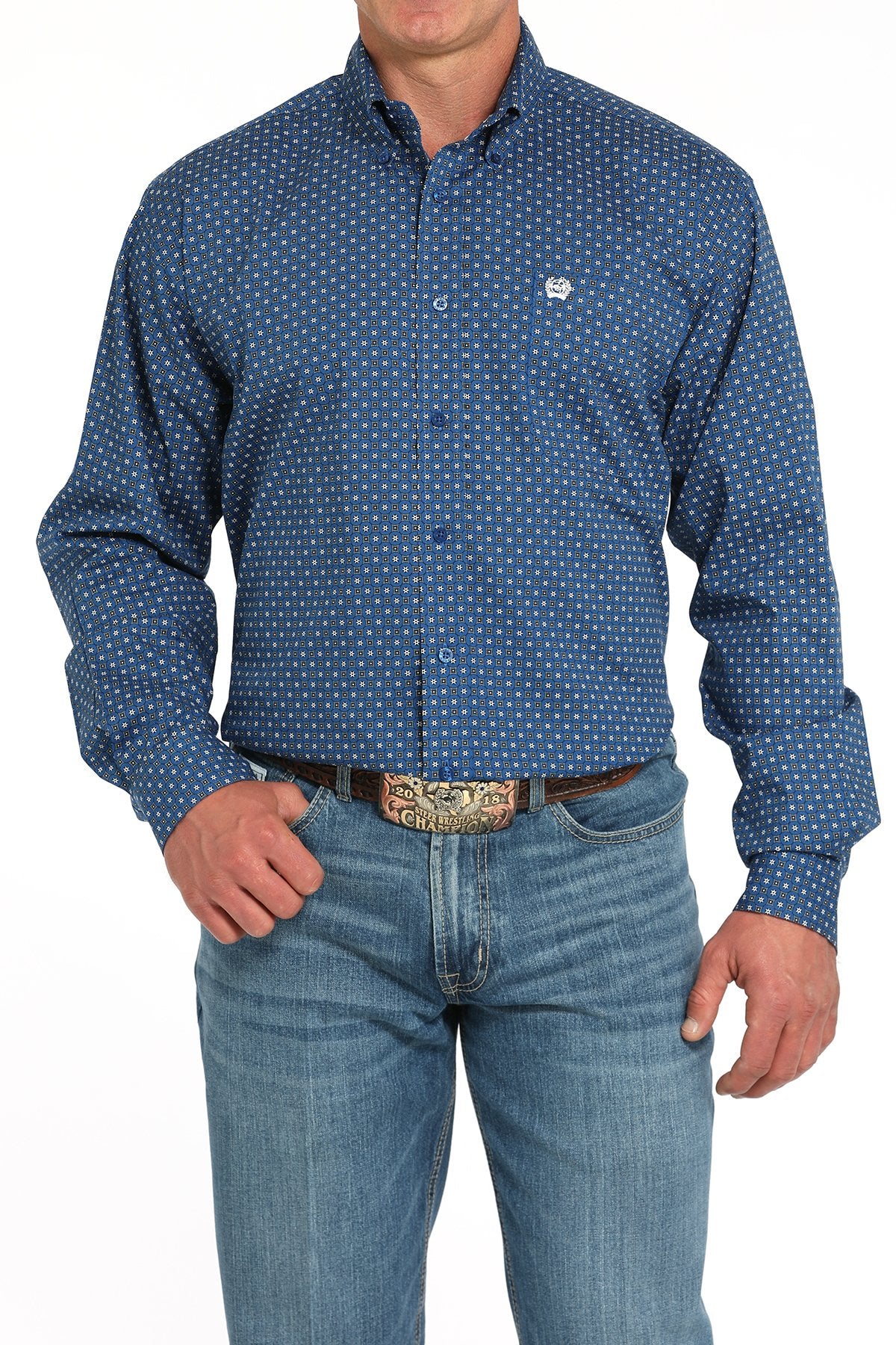Cinch - Men's Long Sleeve Stretch Weave Print