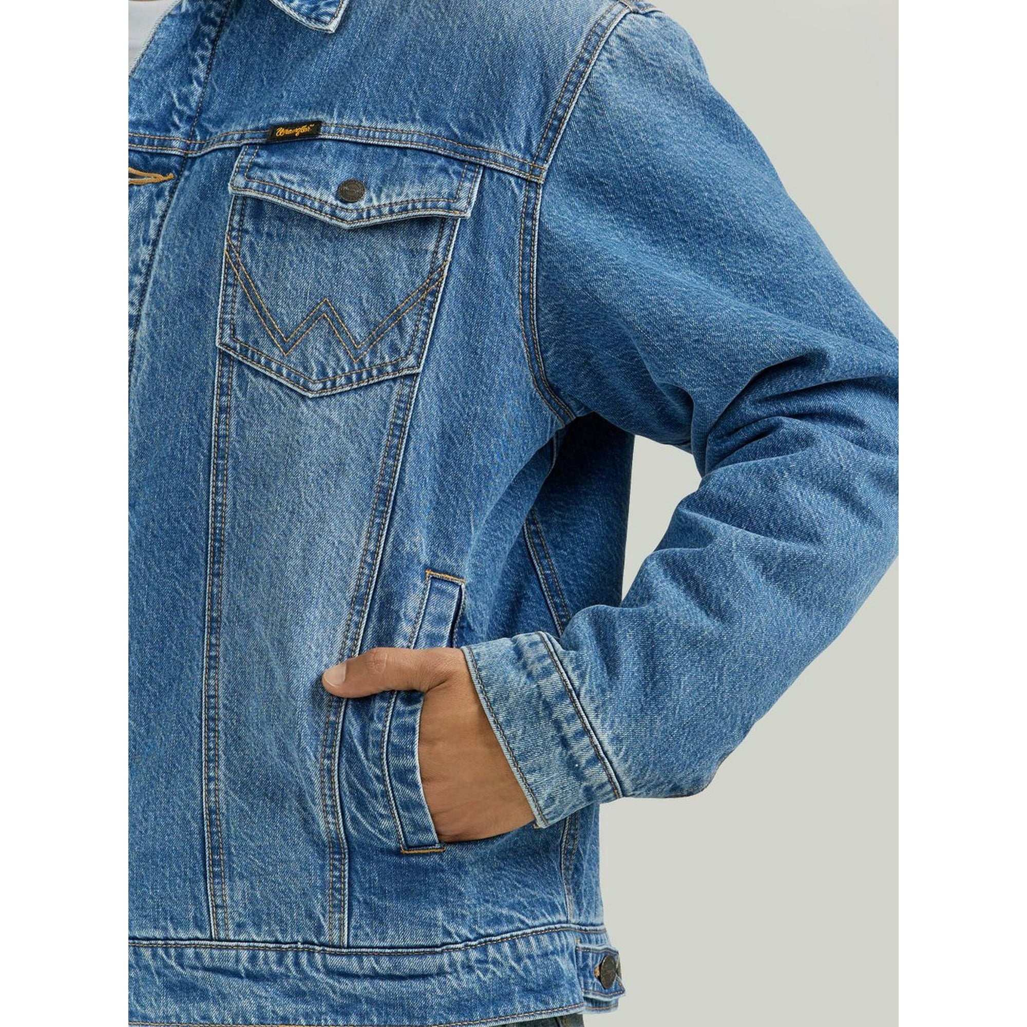 Wrangler - Men's Jacket Sherpa Lined Western Denim