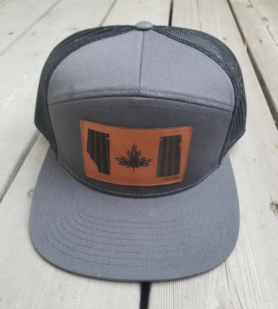 Stook Hat Panel Charcoal/Black Wheatle Leaf Hat