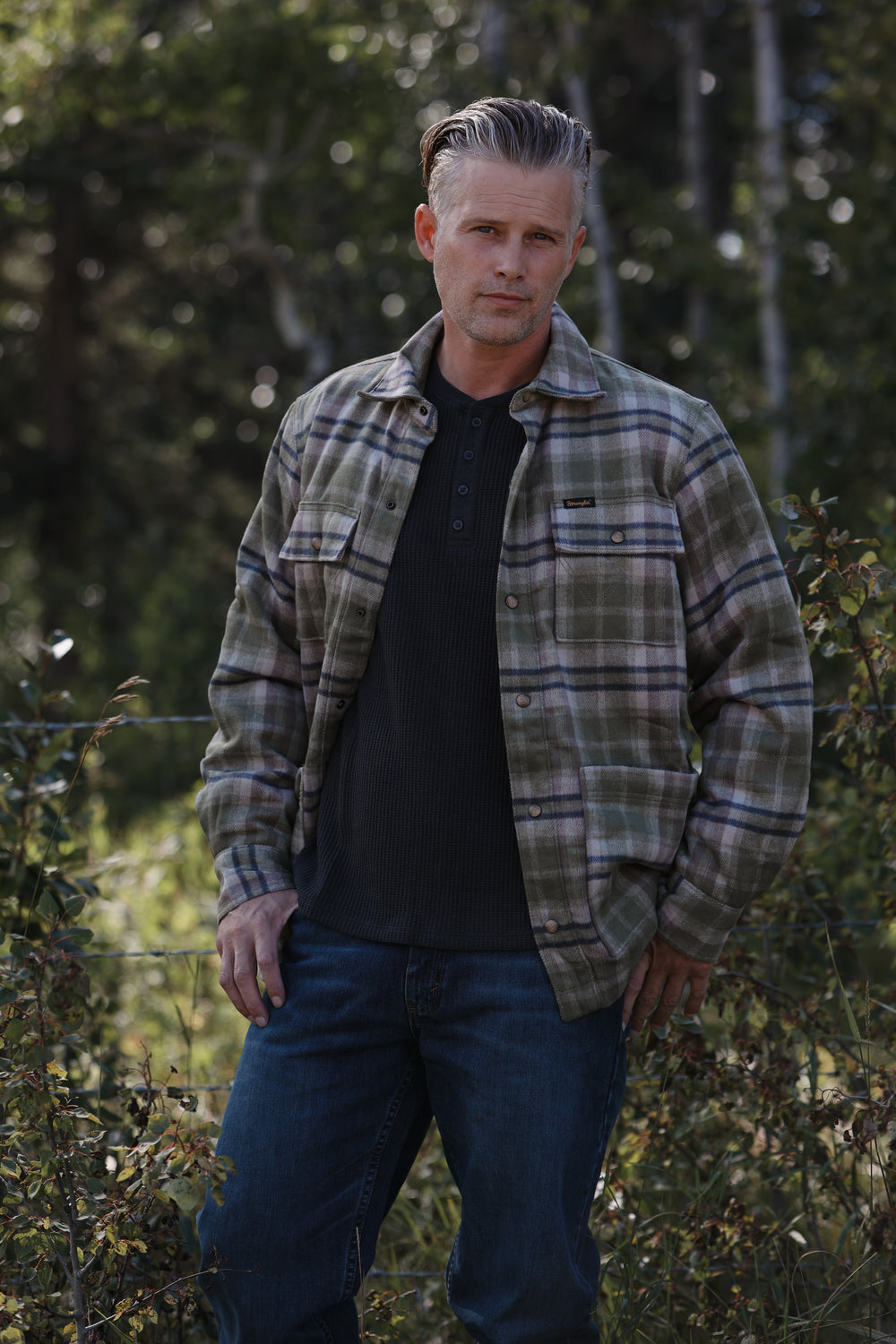 Wrangler - Quilt Lined Flannel Shirt Jacket (Small & Large Only)