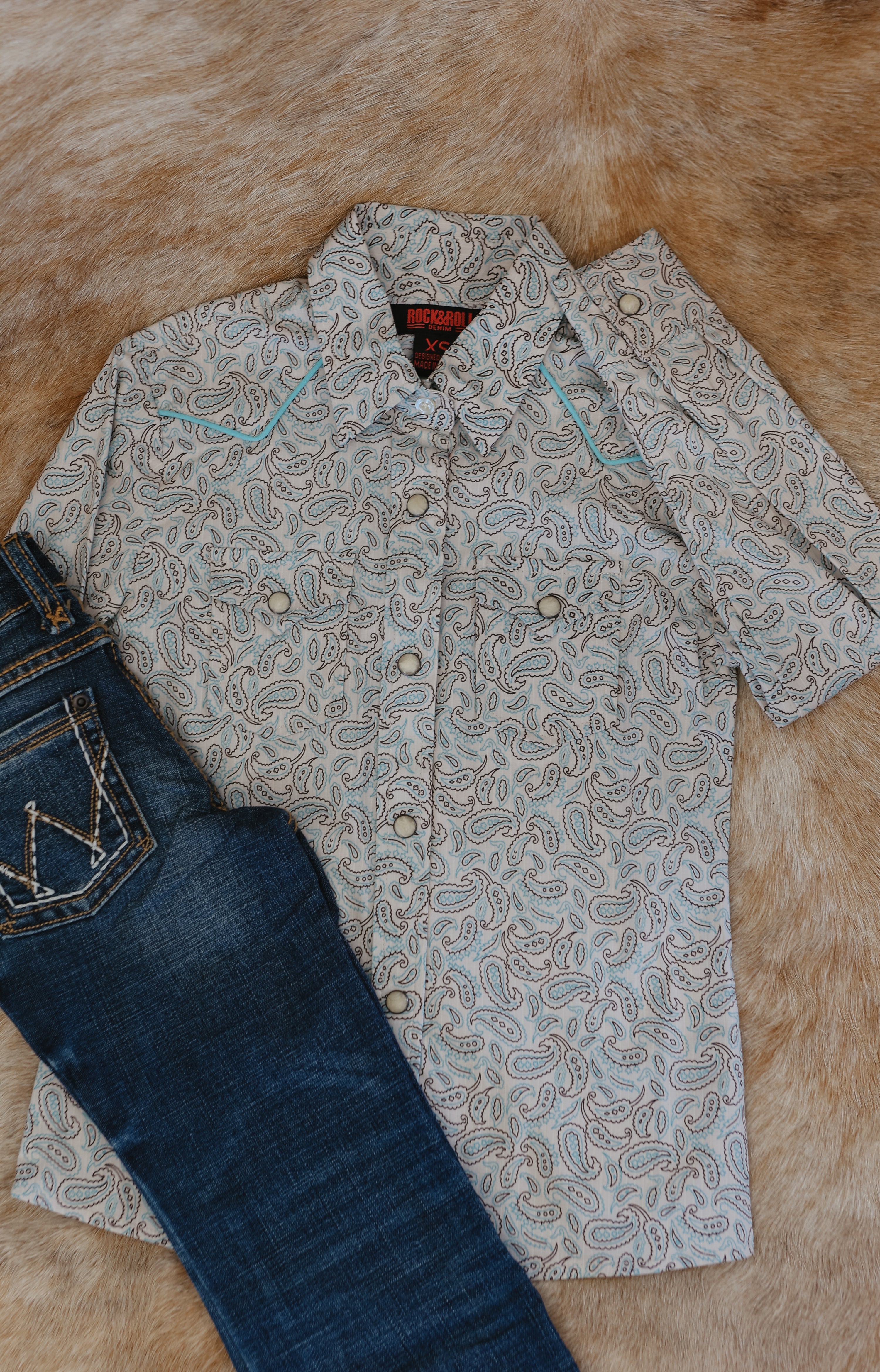 Panhandle - Girl's Paisley Snap Shirt