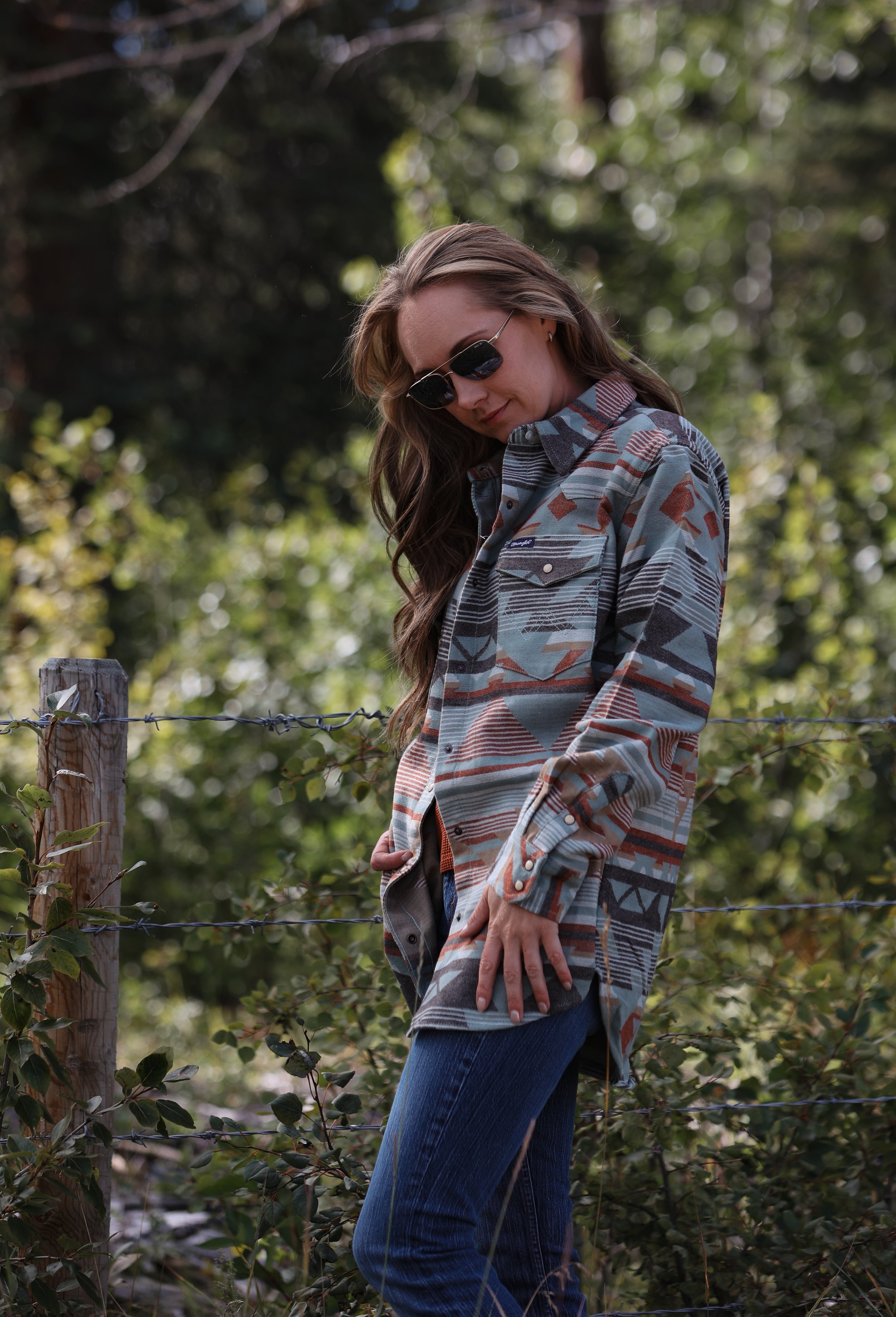 Wrangler - Women's Shirt Retro Vintage Boyfriend Green