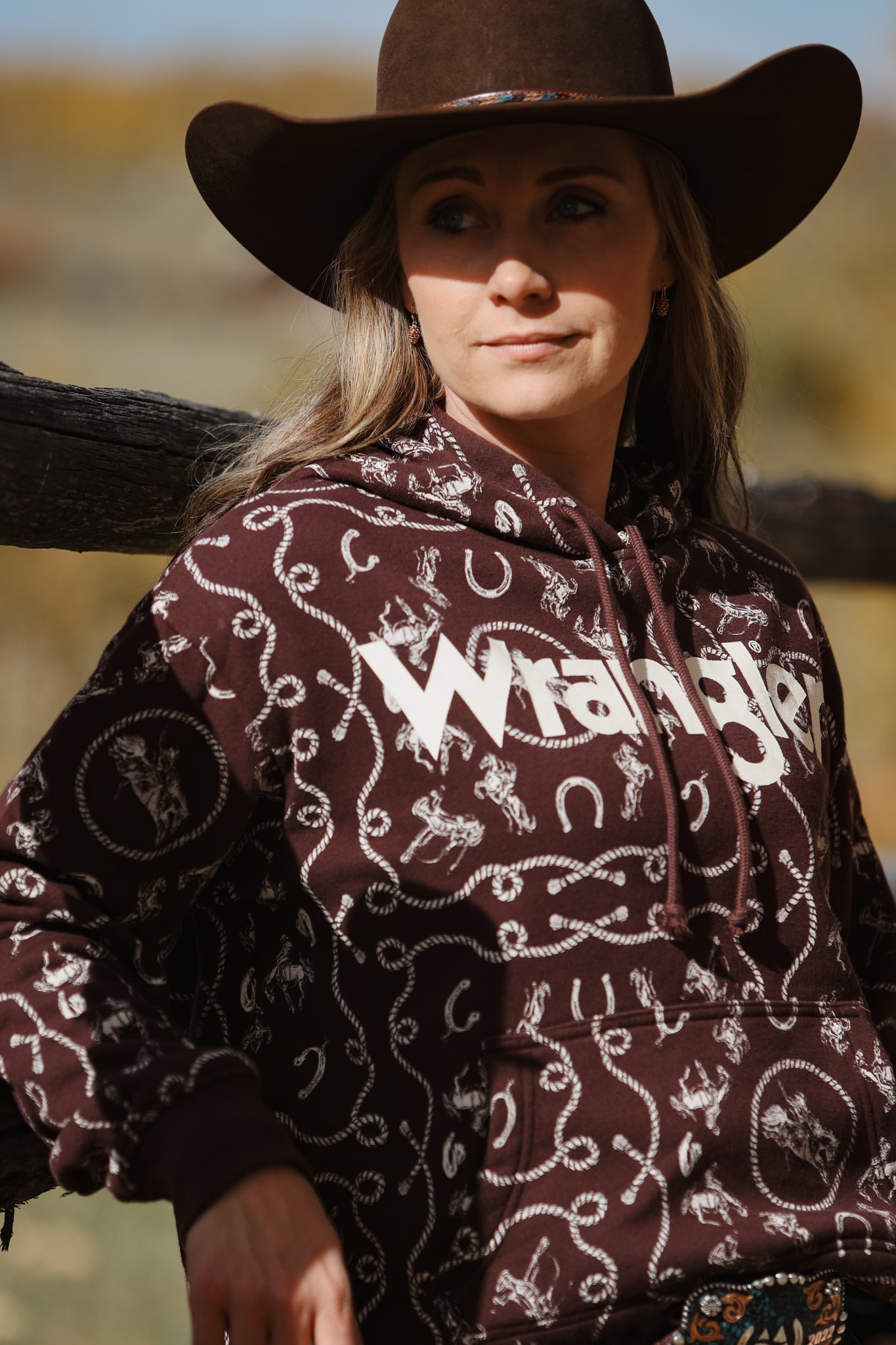 Wrangler - Women's Hoodie Allover Western Cinched