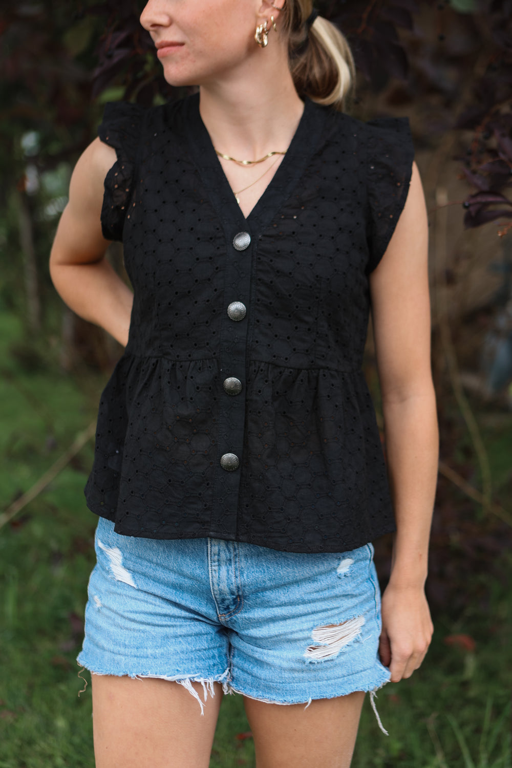 Cinch - Women's Eyelet Blouse