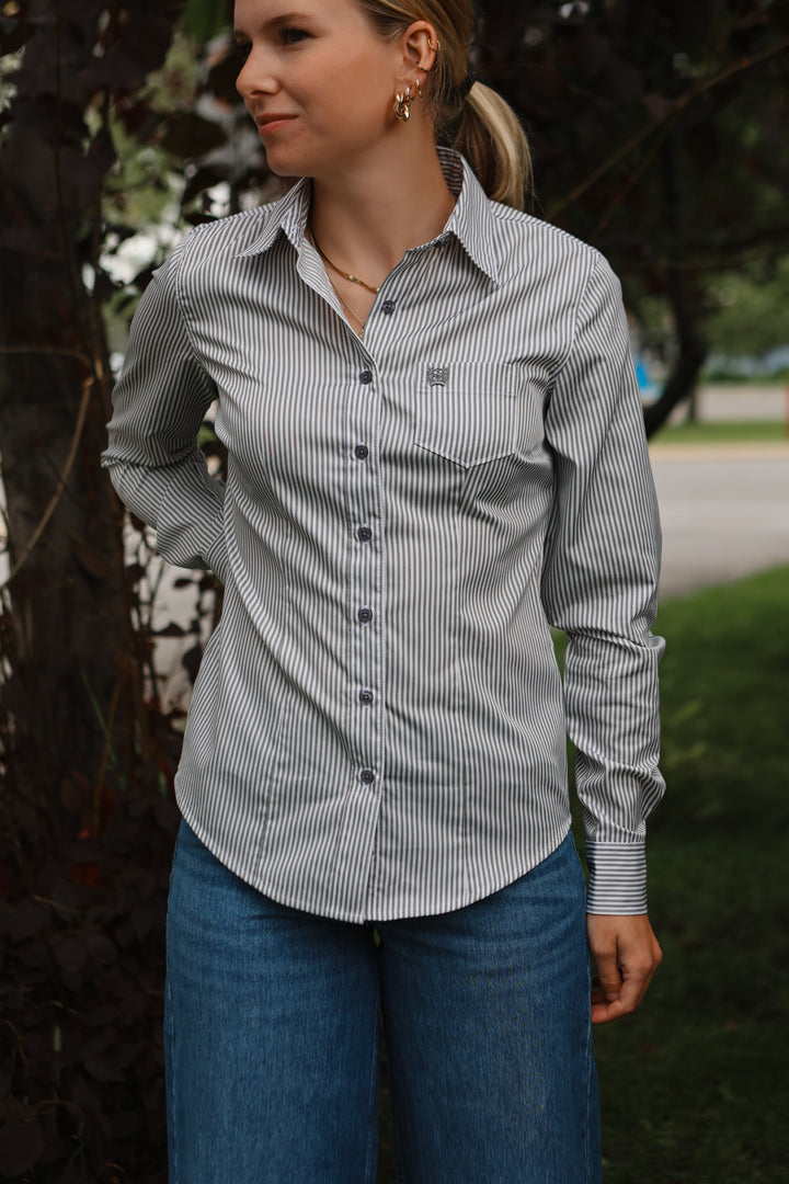 Cinch - Women's Tencel Stripe Button-Down