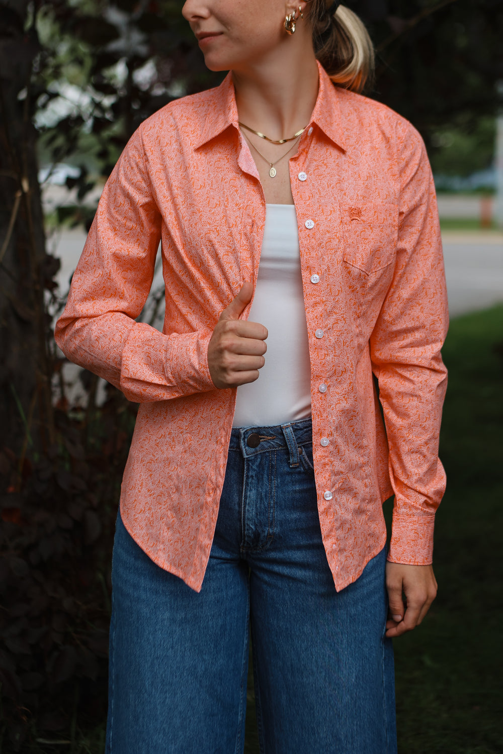 Cinch - Women's Floral Print Button-Down