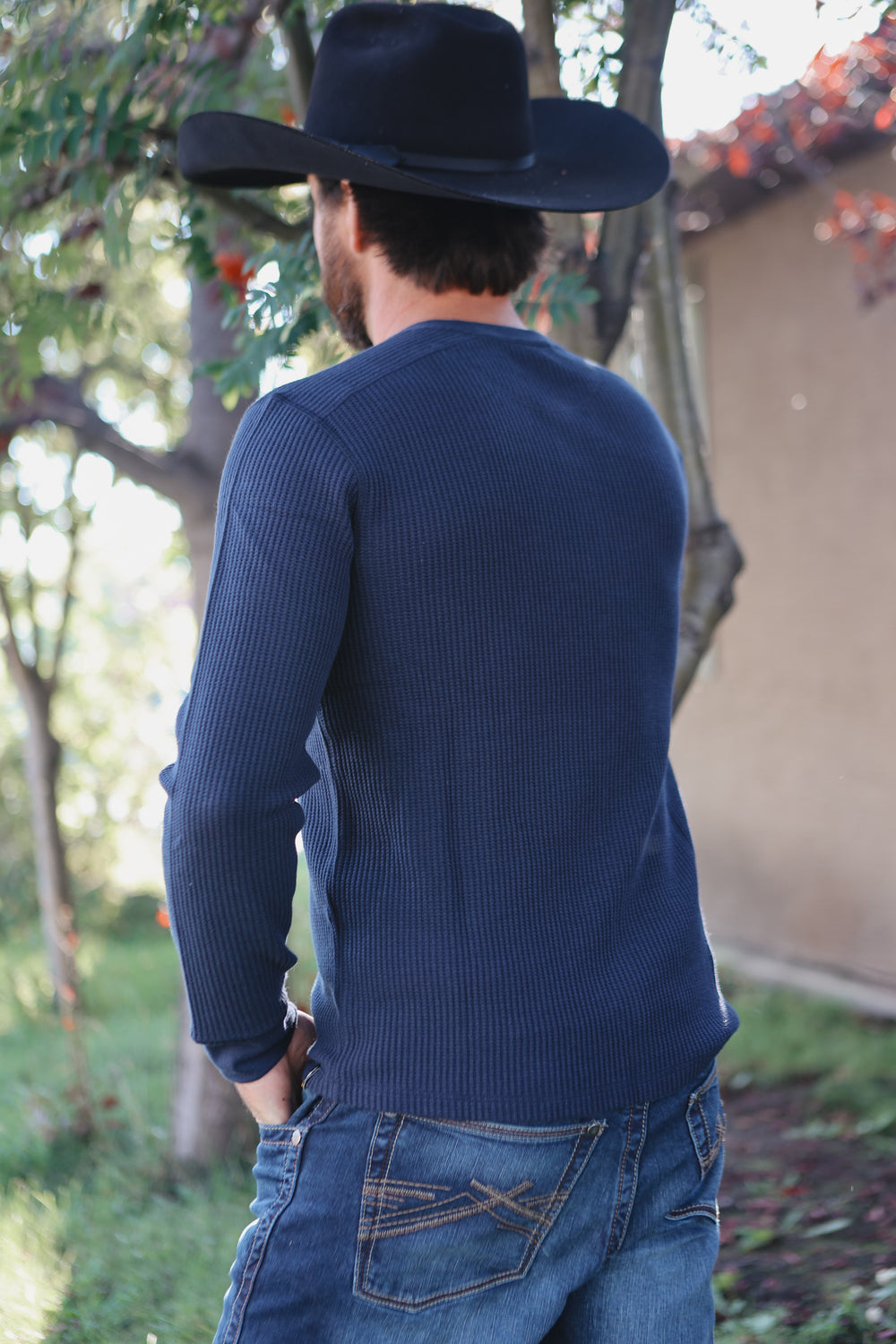 Smartwool - Men's Waffle Long Sleeve Henley - Deep Navy