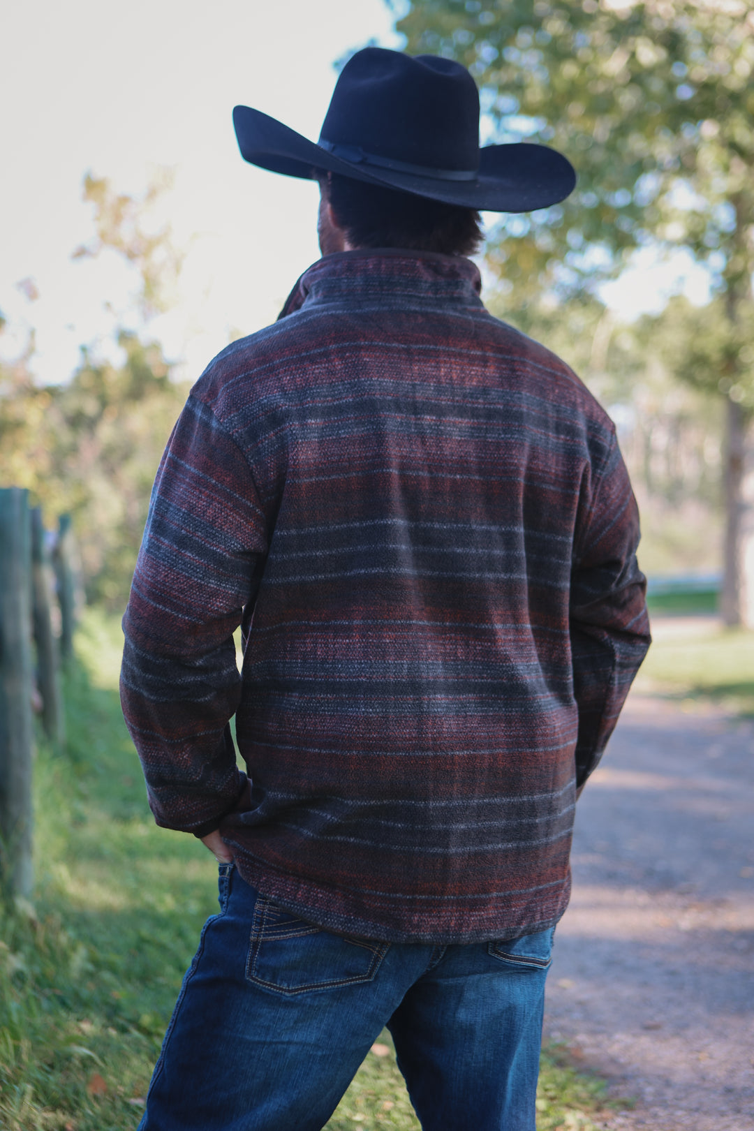 Cinch - Men's Polar Fleece - Brown/Red - Match Dad