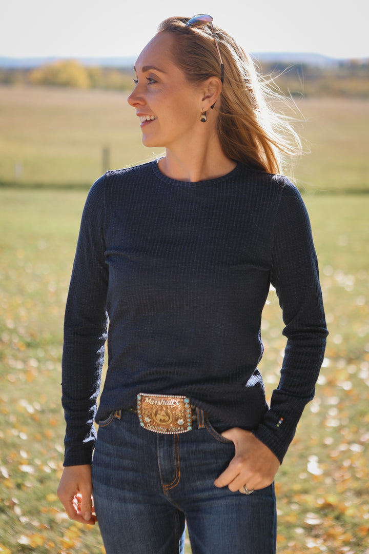 Smartwool - Women's Thermal Rib Crew - Deep Navy