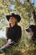 Cinch - Ladies Long Sleeve Print of Stretch Weave