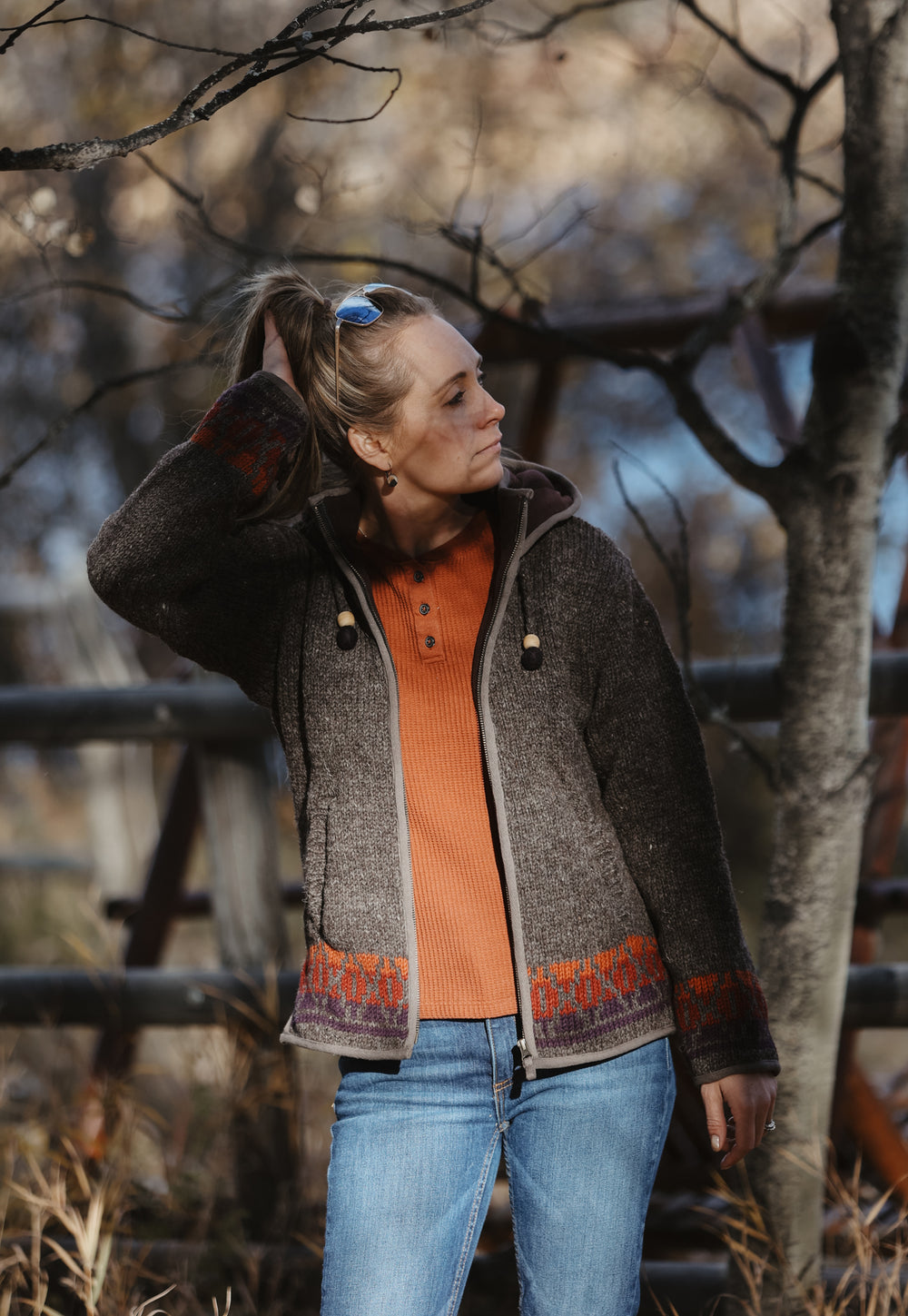 Lost Horizon - Misty Women's Wool Knit Sweater - Dark Natural