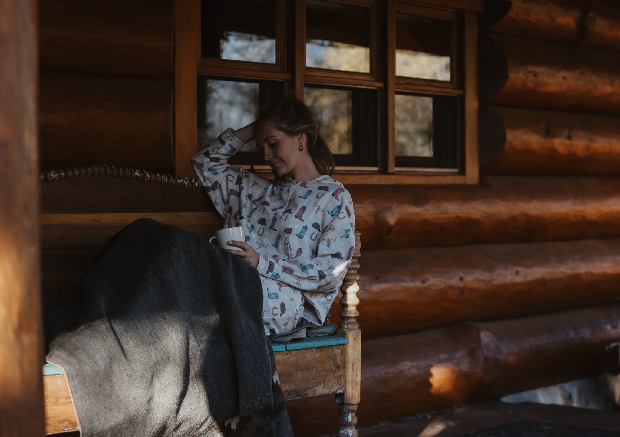 Panhandle PJs - Cowgirl Print Oversized PJ Set