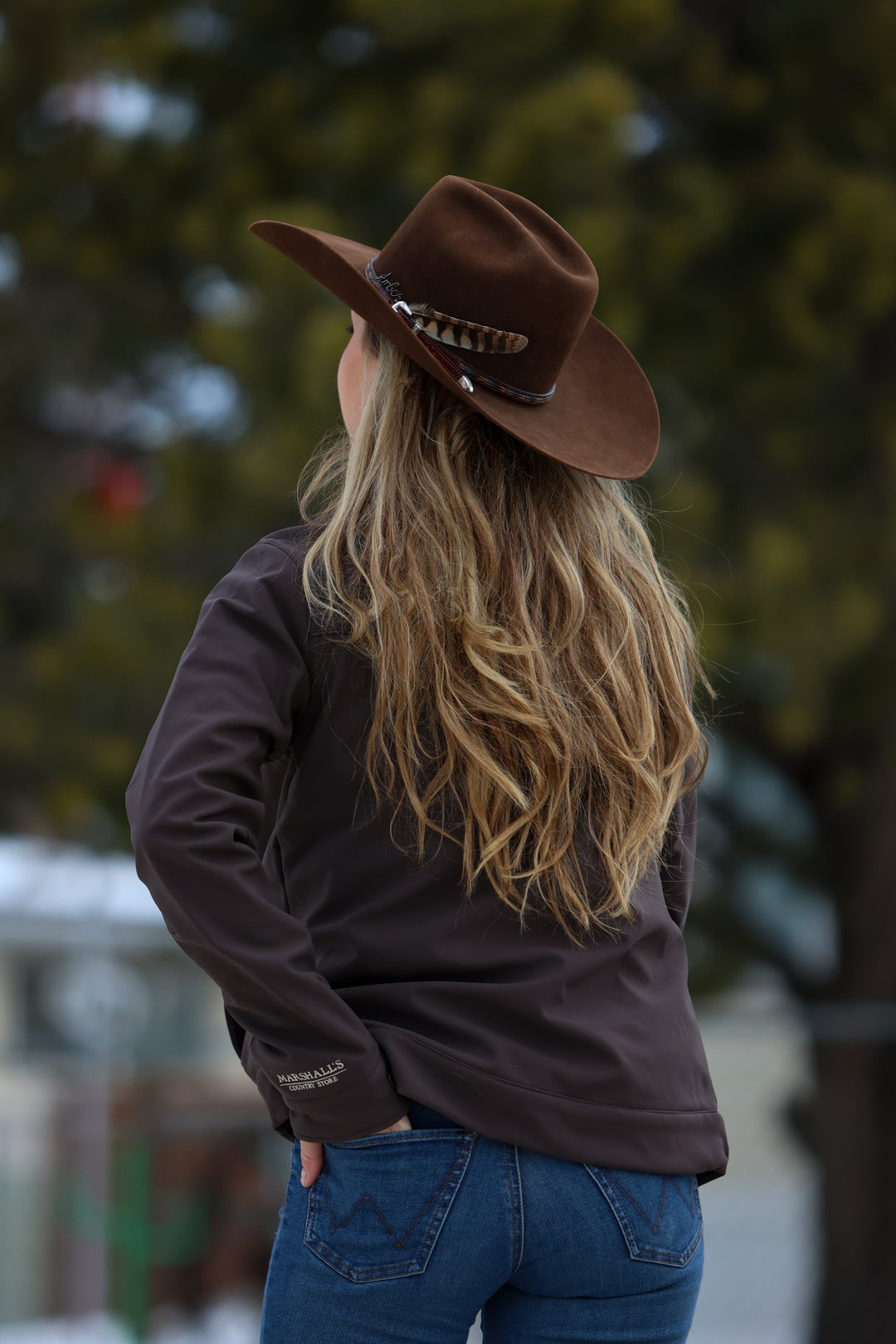 Cinch - Women's Brown Jacket with Marshall's Country Store Embroidery