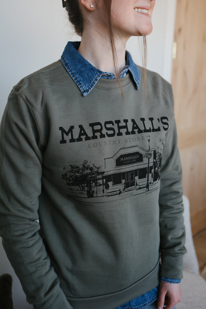 Marshall's Country Store Crew Neck (Sage Grey)