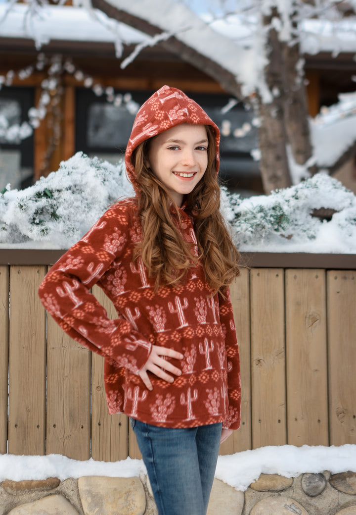 Wrangler - Girl's Hoodie - Burgundy