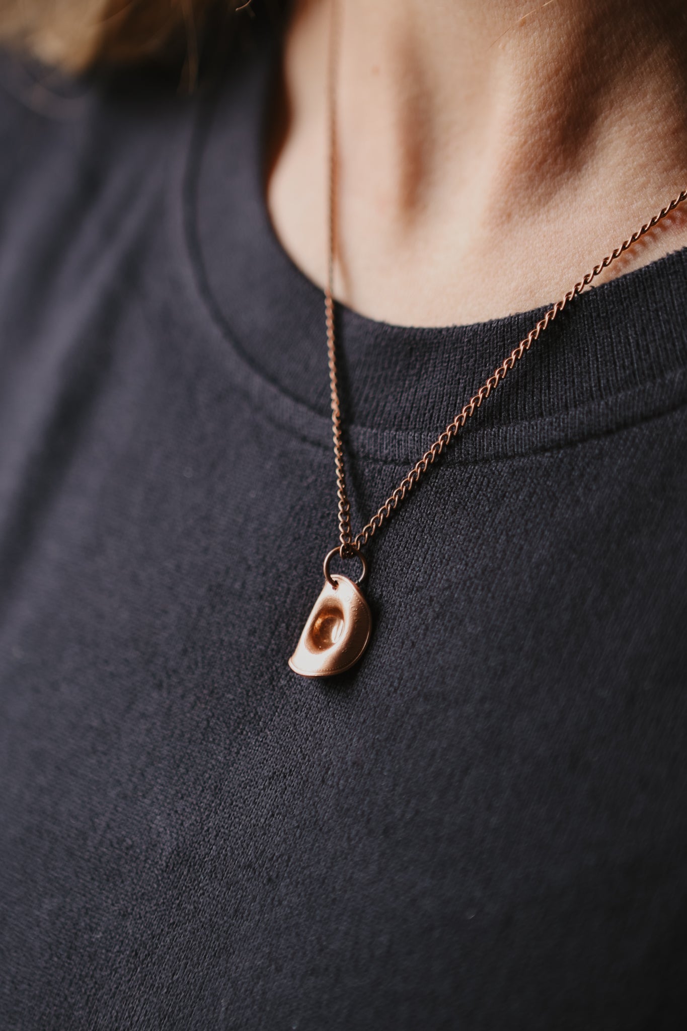 Coin Cowboy Hat Penny Necklace