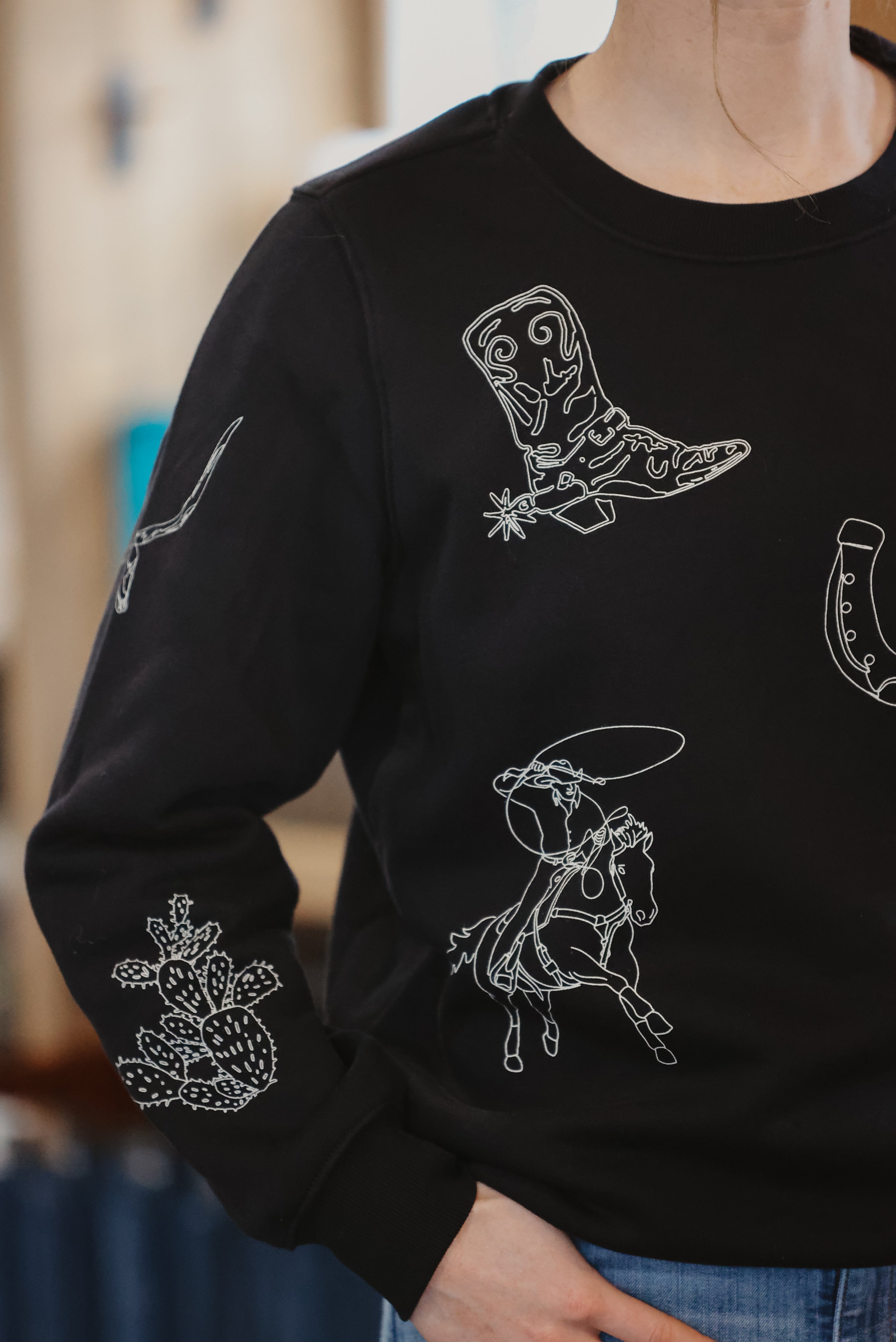 Wrangler - Women's Retro Punchy Crew Sweater