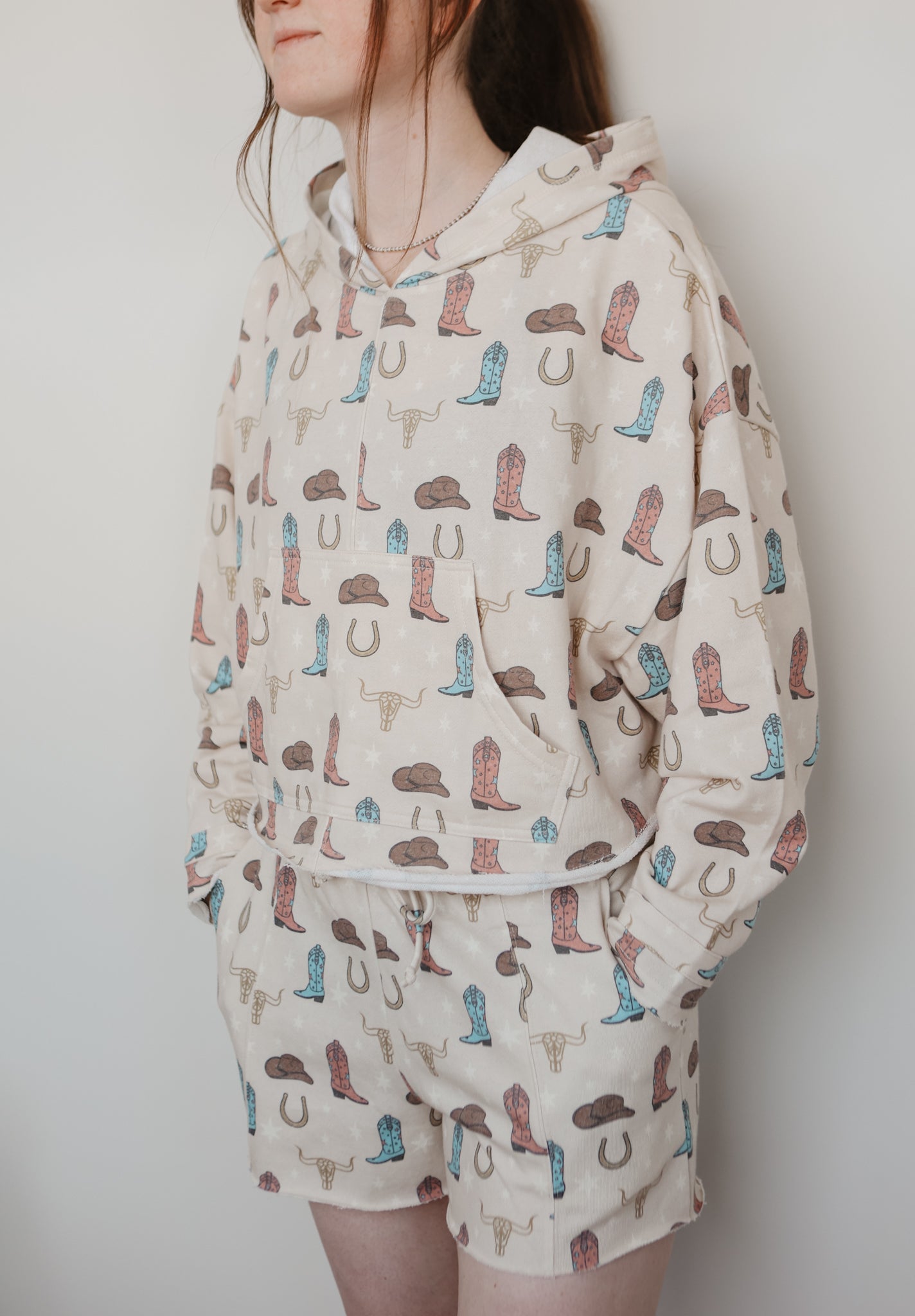 Panhandle PJs - Cowgirl Print Oversized PJ Set