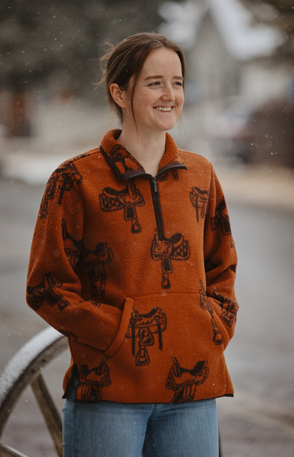 Wrangler - Women's Retro Punchy Sherpa Zip Pullover